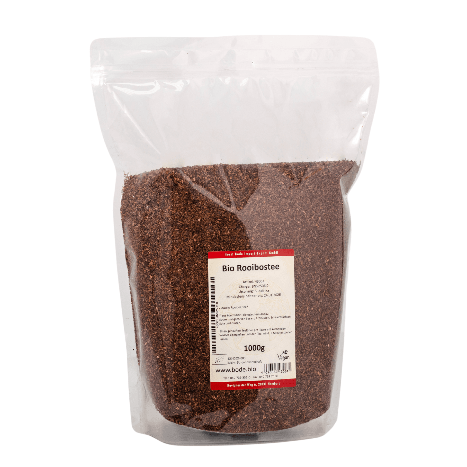 Té Rooibos en corte fino Orgánico 1kg