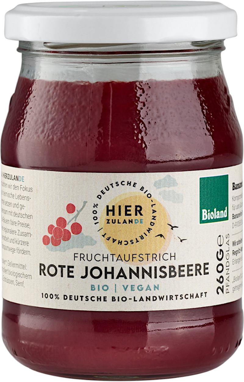 Mermelada de grosella roja bio Bioland Hierzulande 6x260g orgánico