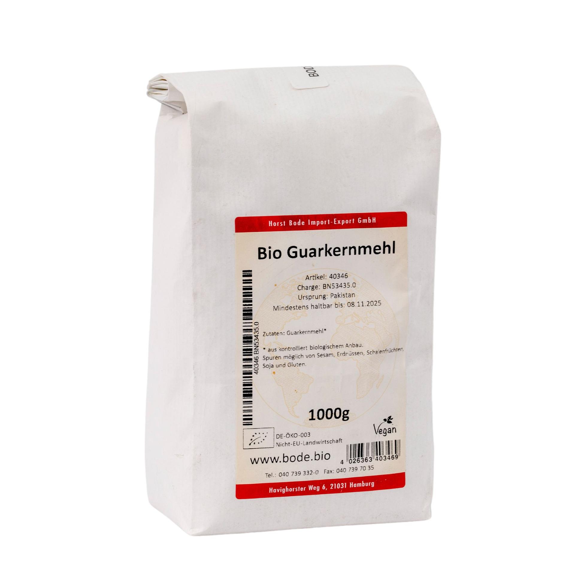 Harina de semillas de goma de guar orgánica 1kg