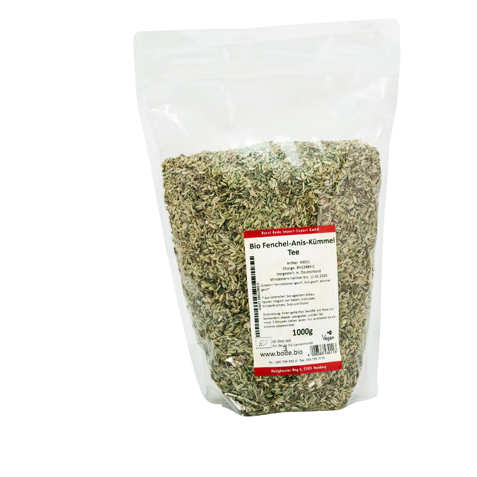 Té de hinojo-anís-comino orgánico 1kg