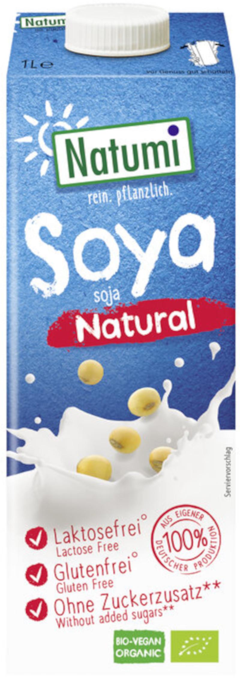 Bebida de soja natural sin azúcar Orgánico Natumi 8x1l