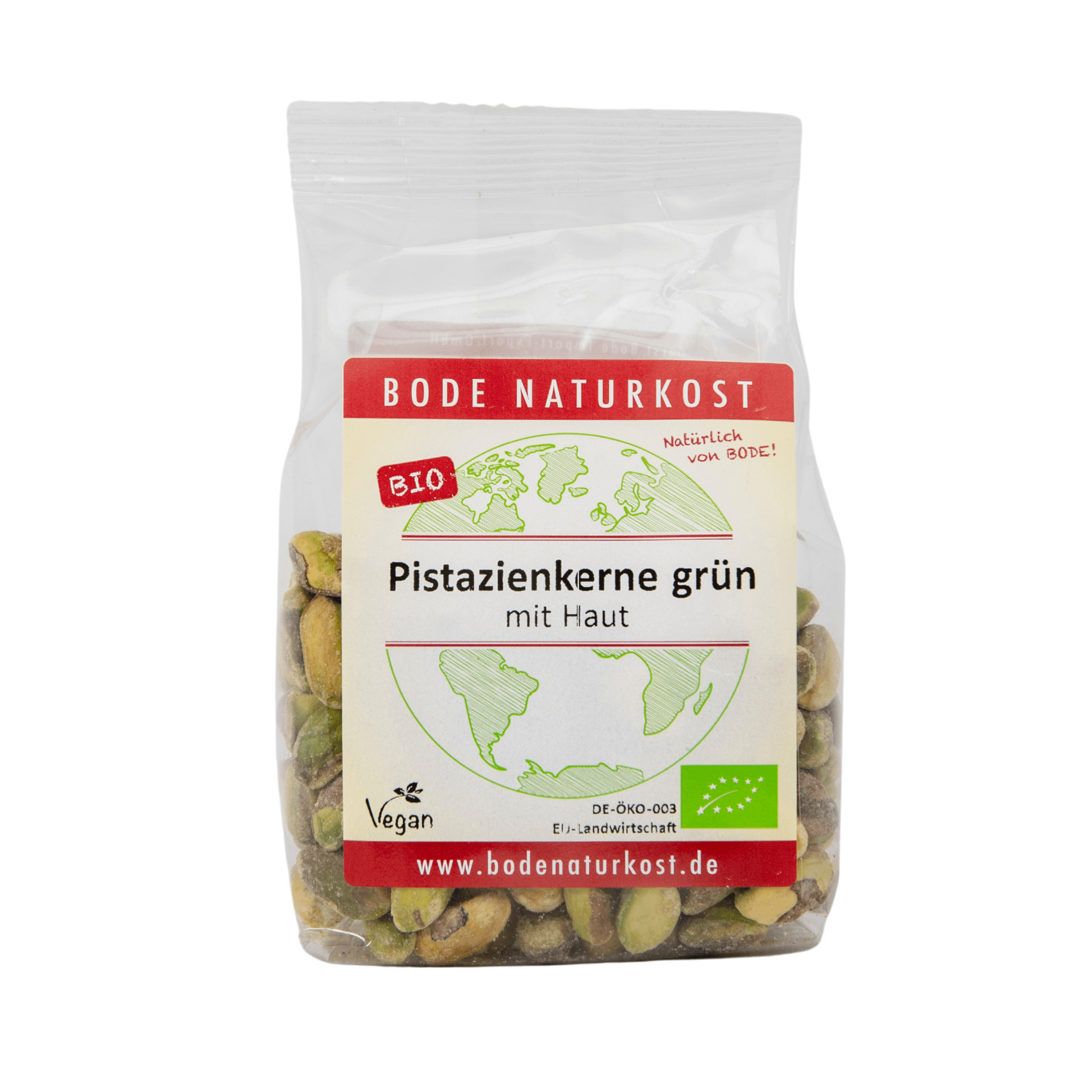 Núcleos de pistacho verde con piel ecológicos 6x100g