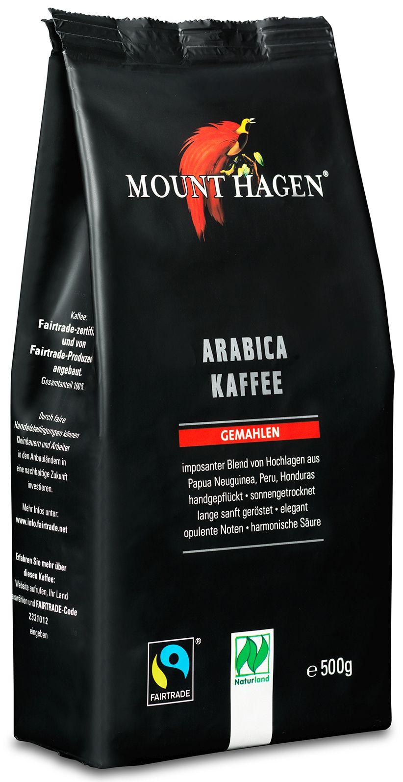 Café Arabica molido orgánico Naturland Fairtrade Mount Hagen 12x500g