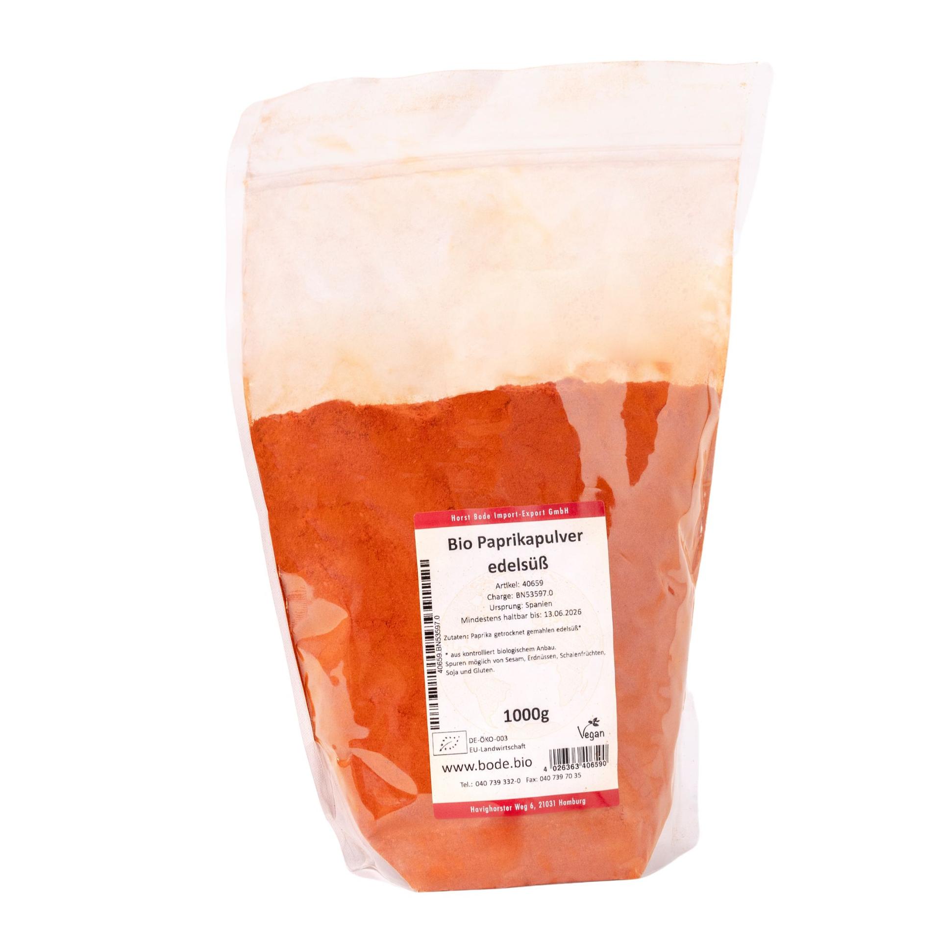 Pimiento dulce en polvo orgánico 1kg