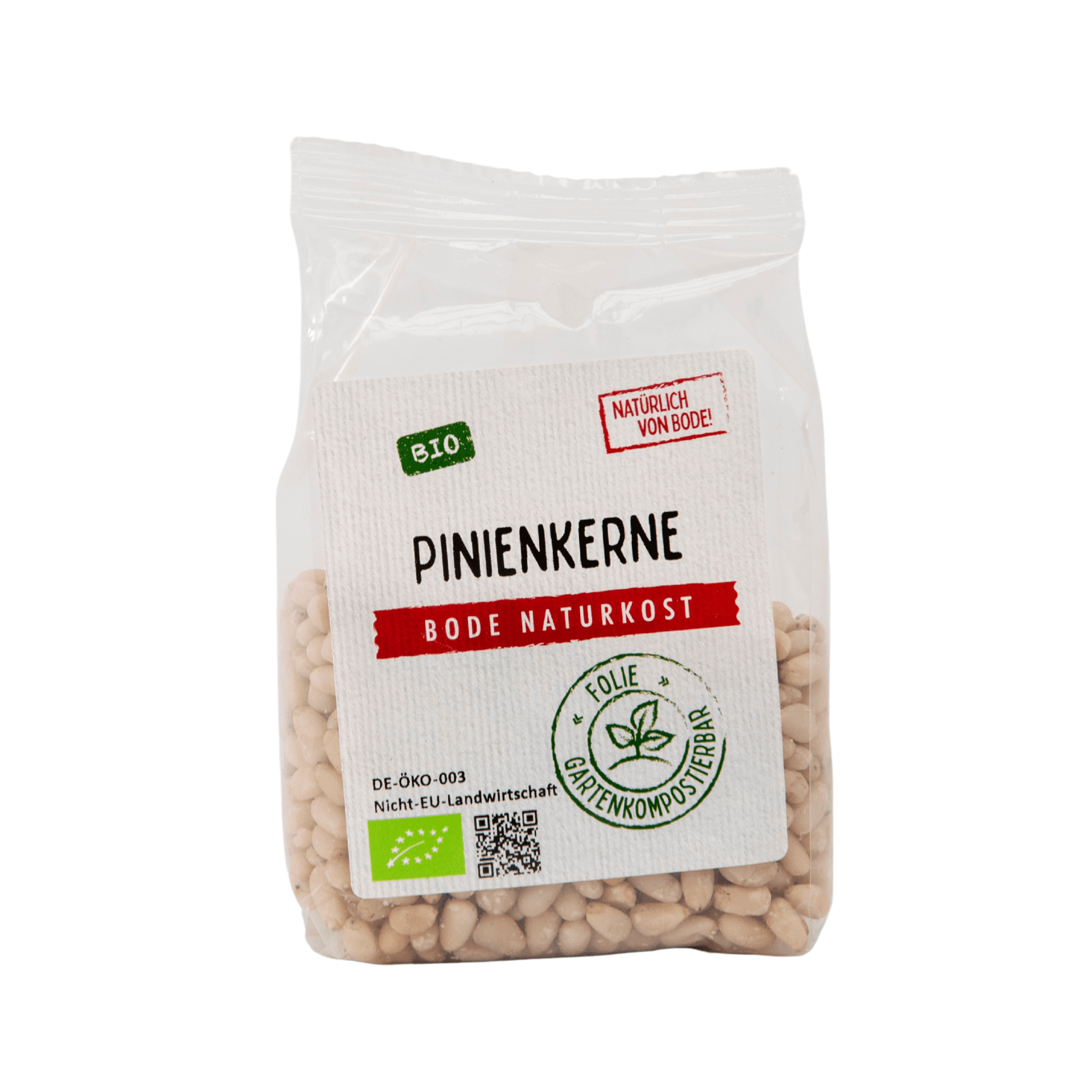 Piñones orgánicos, bolsa compostable en el jardín 6x100g