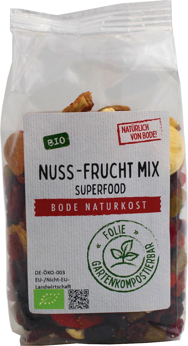 Mezcla de Frutos Secos y Frutas Superalimentos Orgánicos, bolsa compostable 6x200g