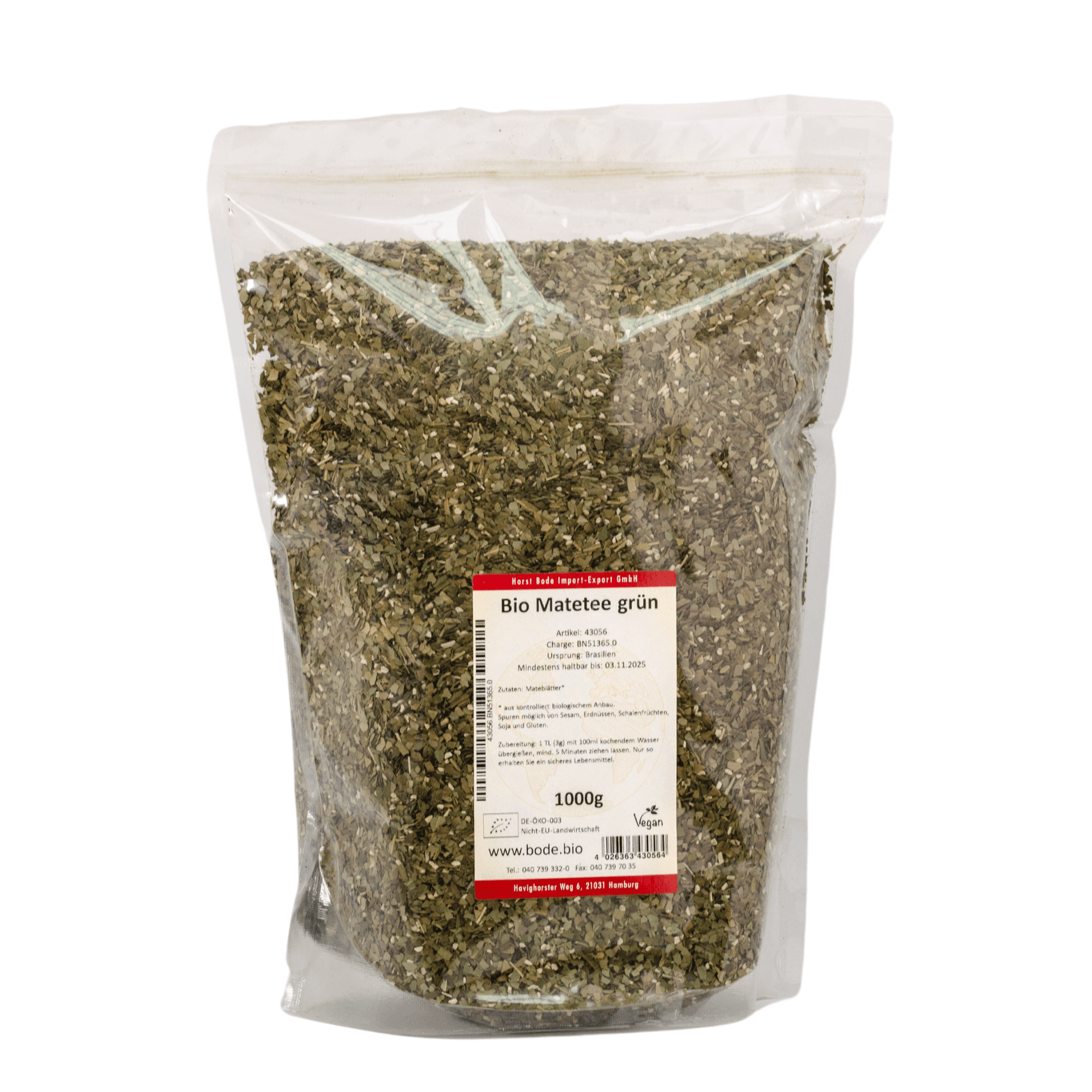 Té de mate verde orgánico 1kg