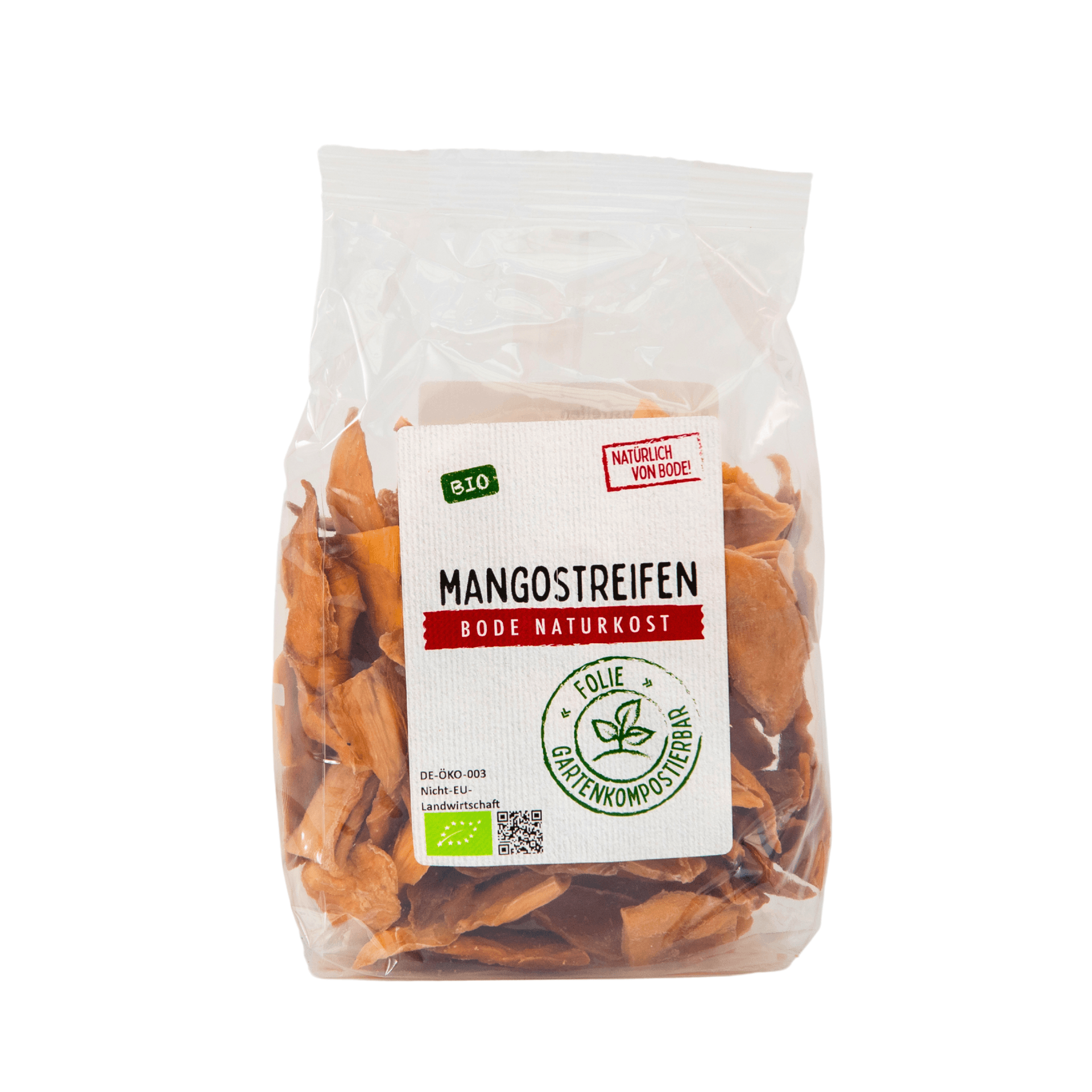 Tiras de mangostán orgánico, bolsa compostable en el jardín 6x200g