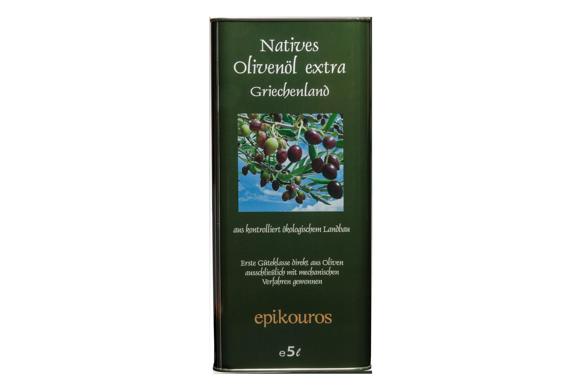 Aceite de oliva virgen extra orgánico Grecia I Ahora EU-BIO, el delicioso sabor sigue siendo el mismo 5L