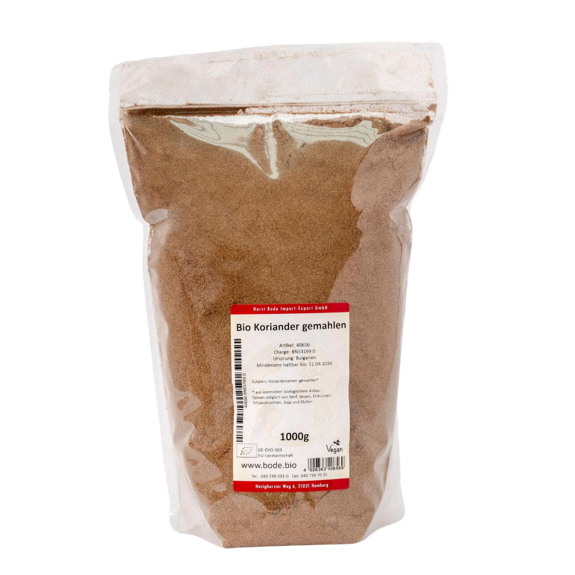Coriandro molido orgánico 1kg