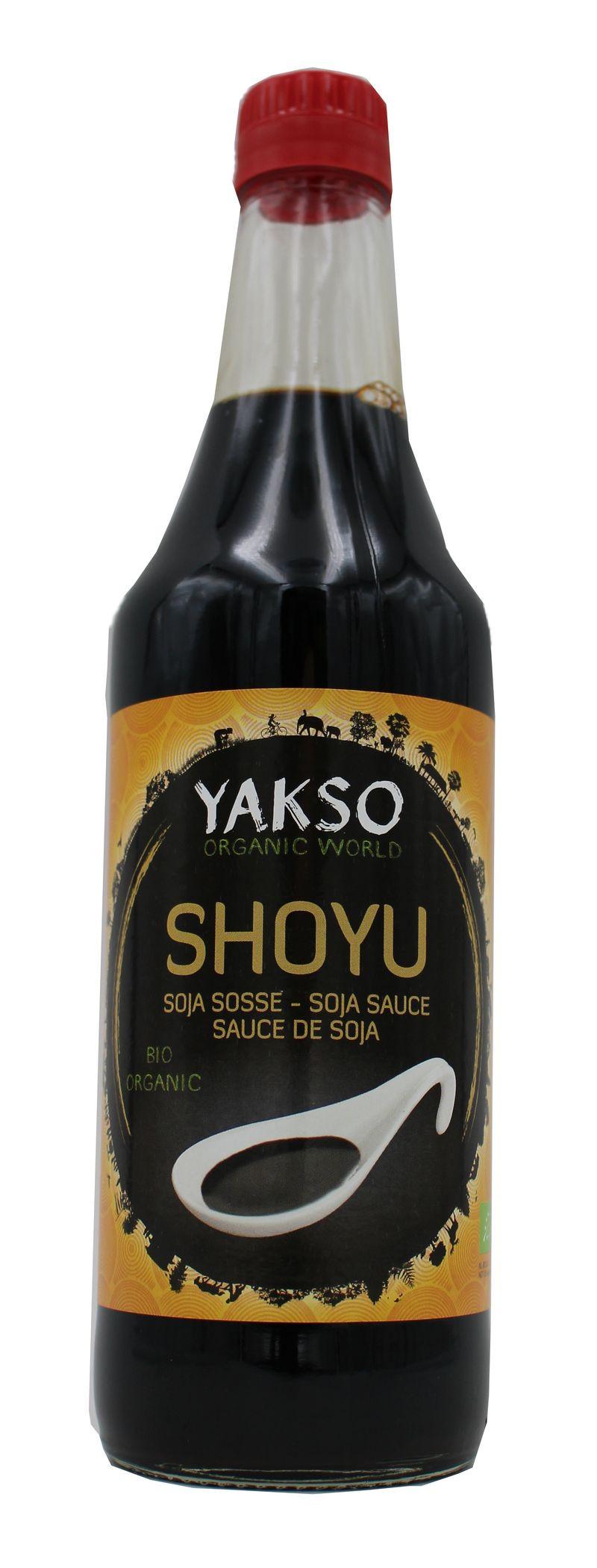 Salsa de soja Shoyu (trigo) bio en botella de 500 ml