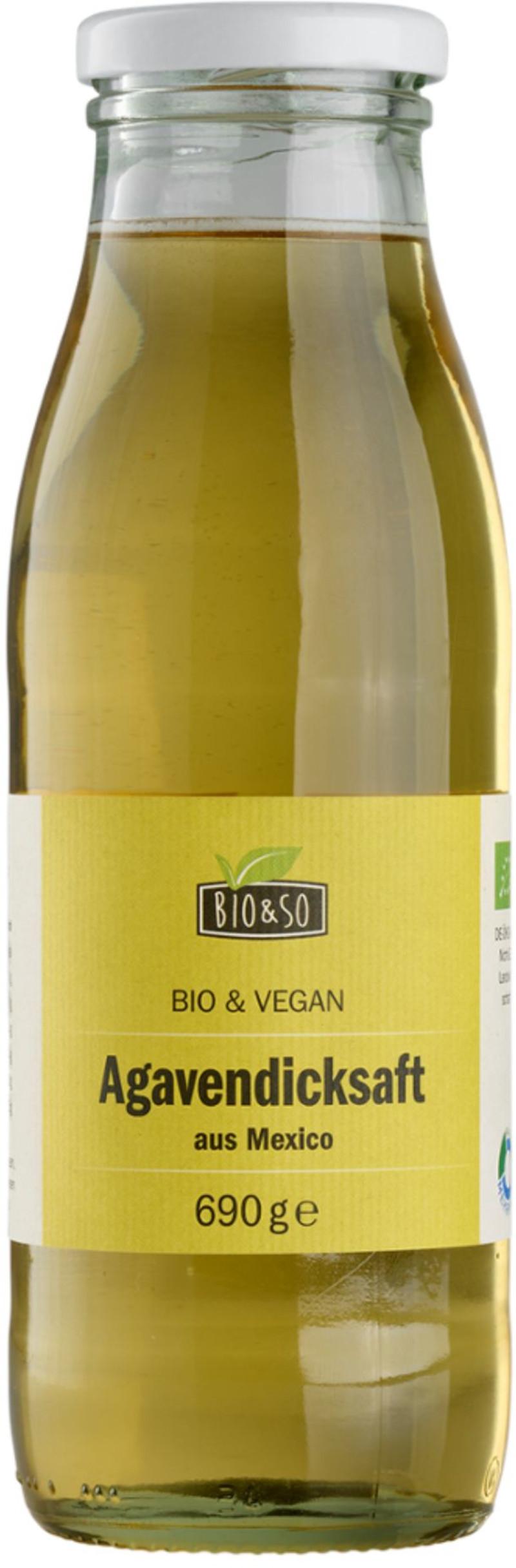 Jarabe de agave orgánico Bio&So 12x690g