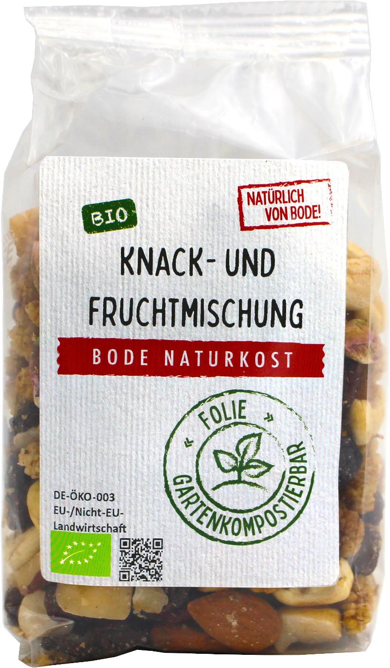 Mezcla de frutos secos y frutas orgánicas, bolsa compostable 6x175g