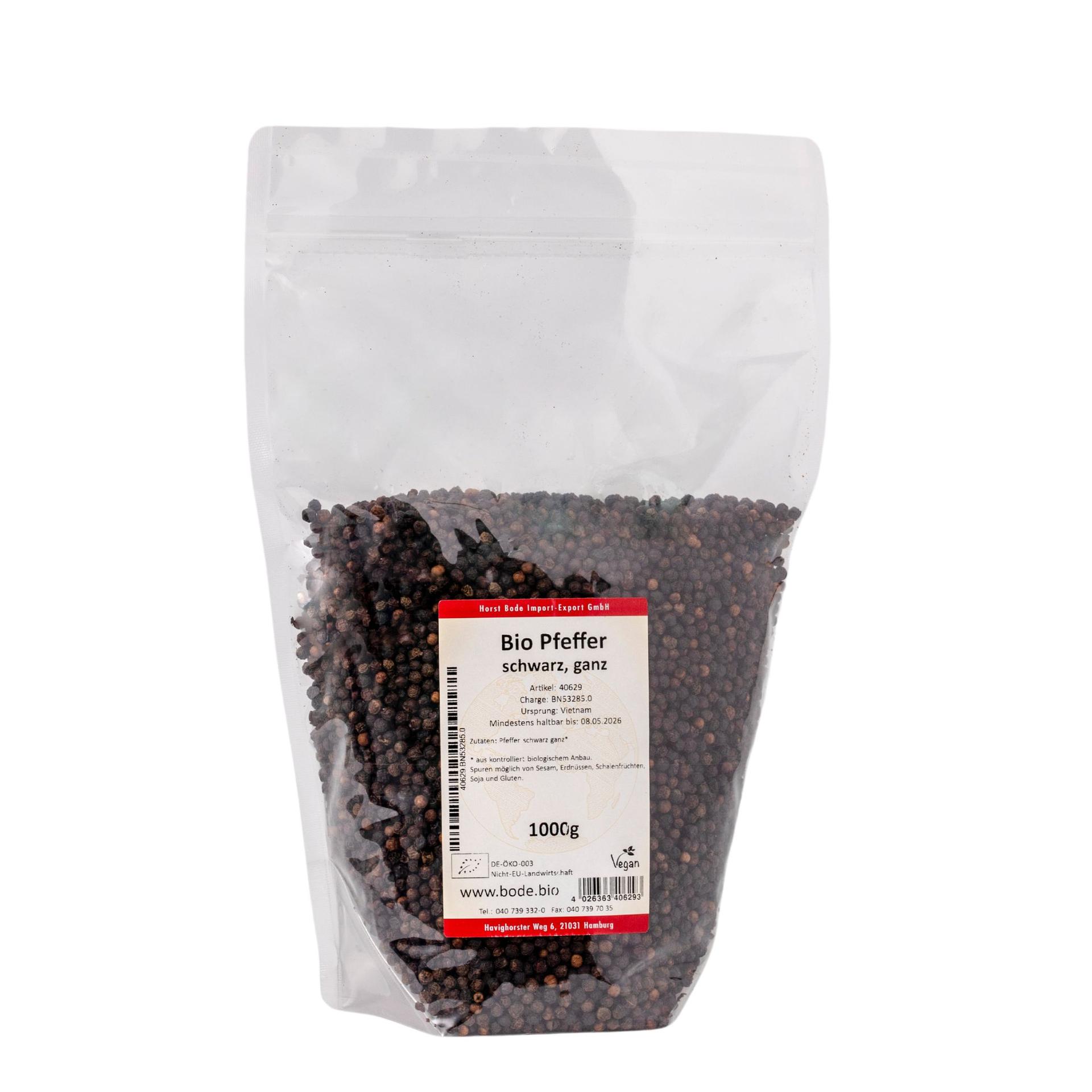 Pimienta negra entera orgánica 1kg