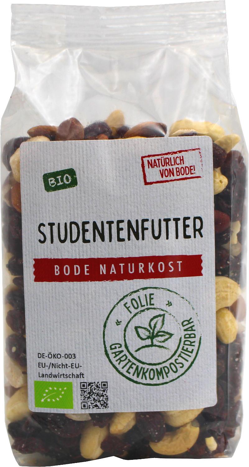 Mezcla de frutos secos y frutas bio con nueces pecanas, bolsa compostable 6x250g