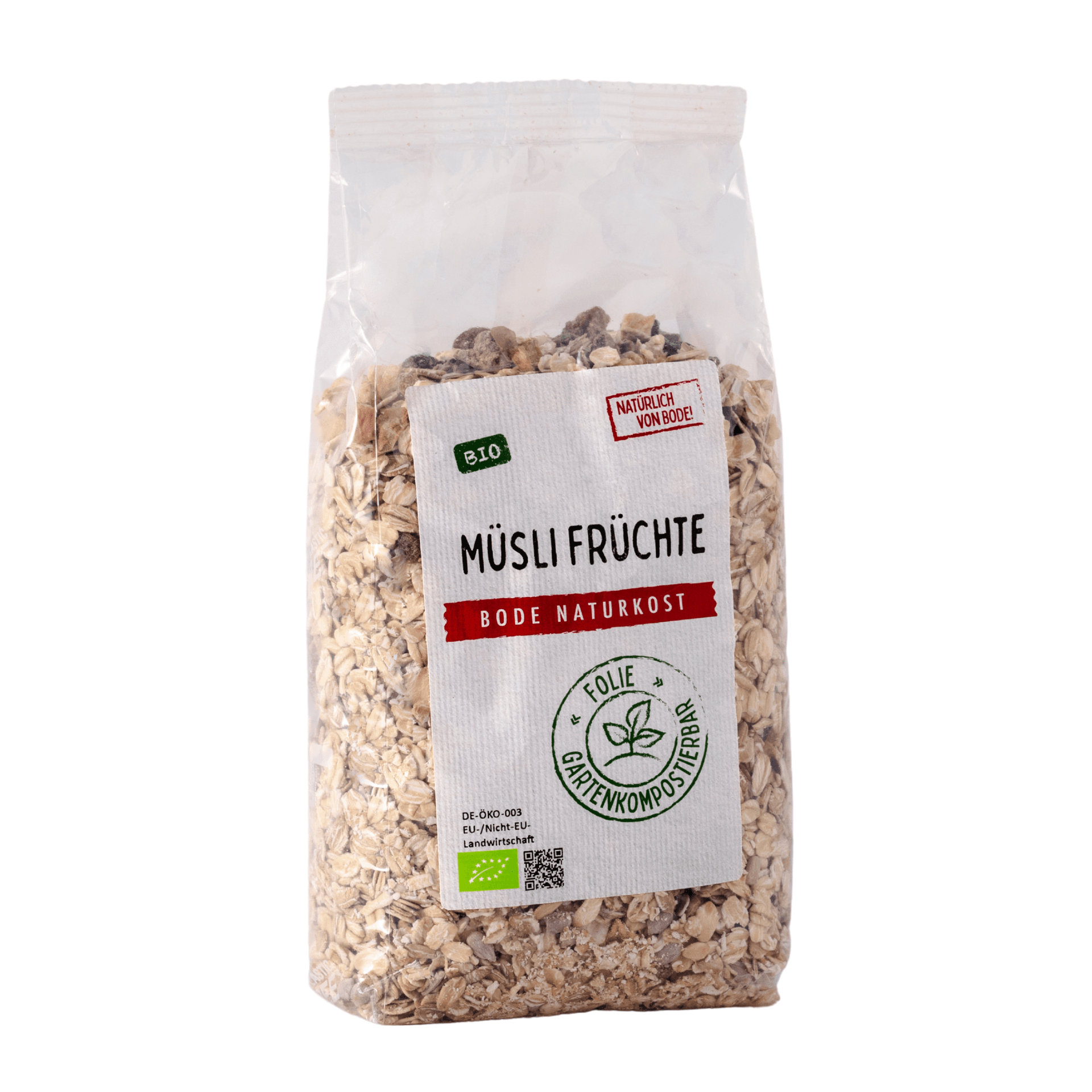 Muesli de Frutas orgánico, bolsa compostable 6x500g
