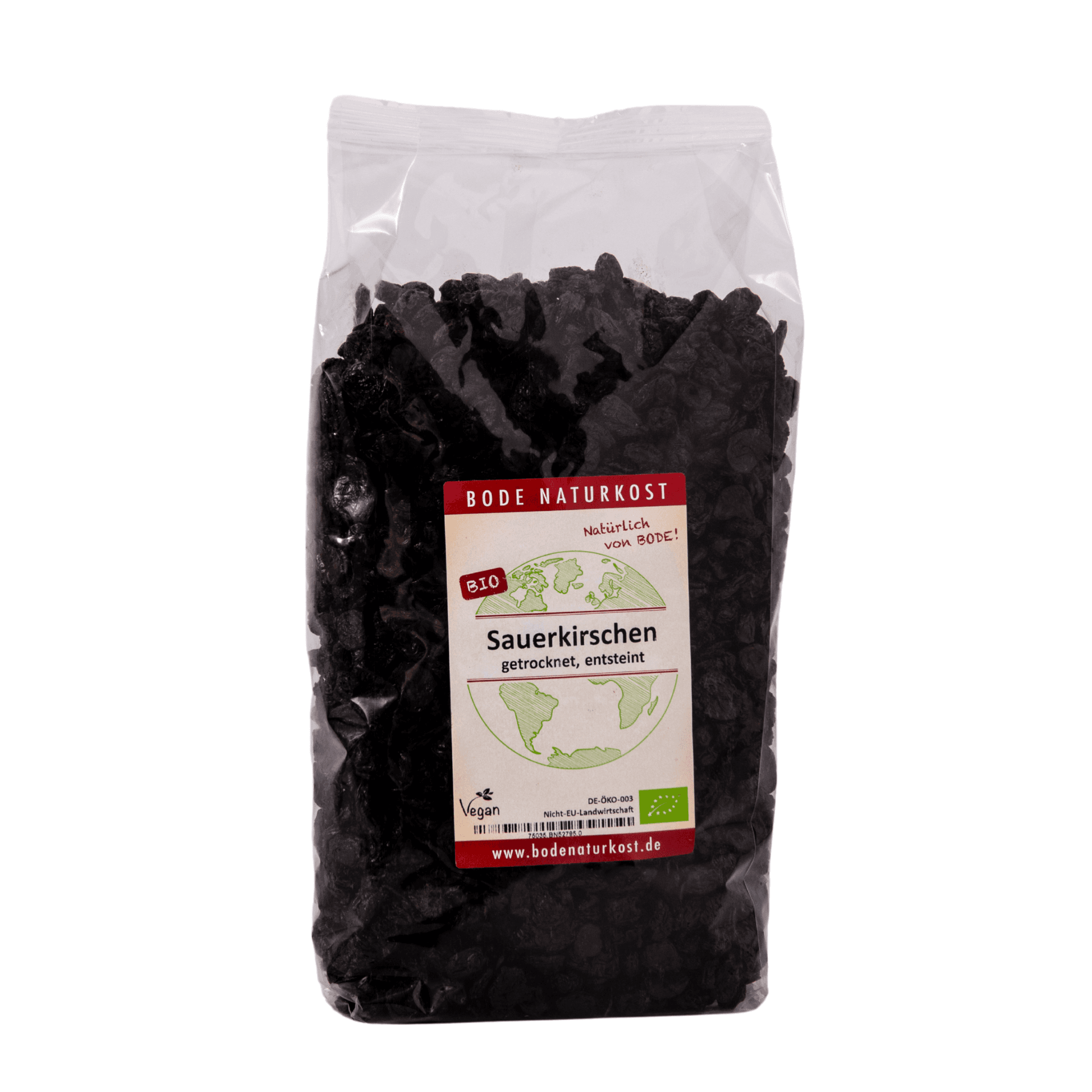 Cerezas ácidas secas deshuesadas orgánicas 1kg
