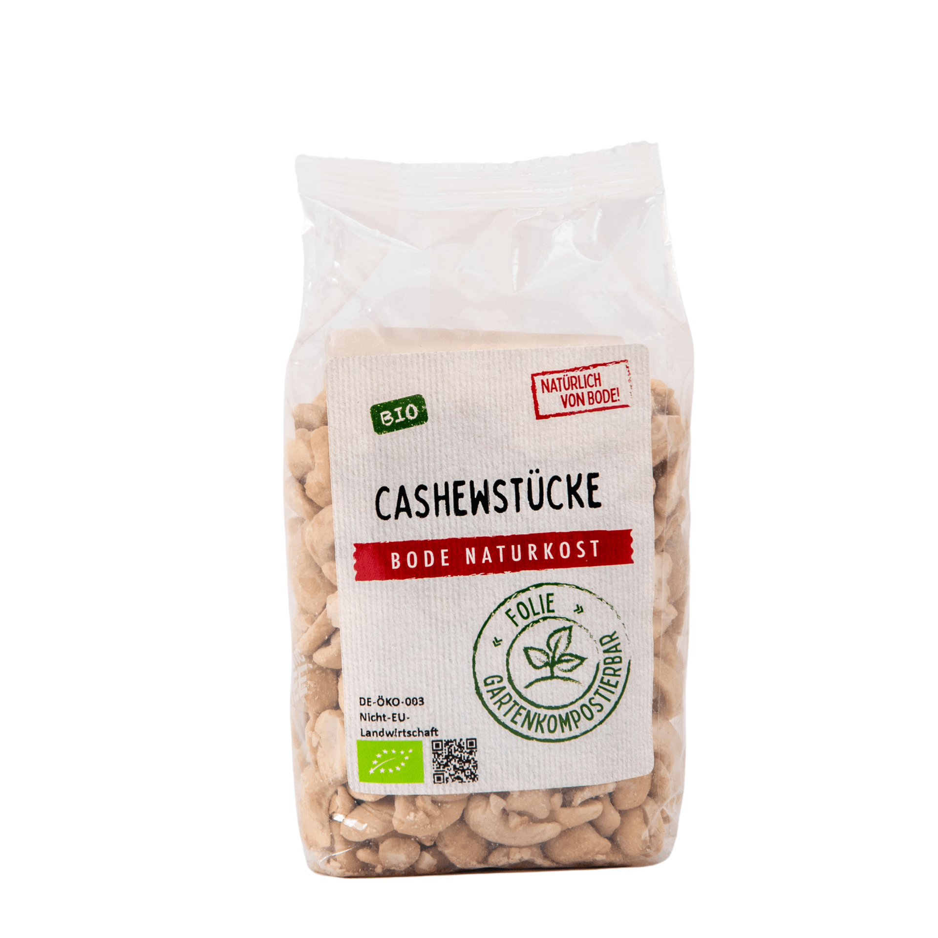 Trozos de anacardo orgánicos, bolsa compostable en el jardín 6x200g
