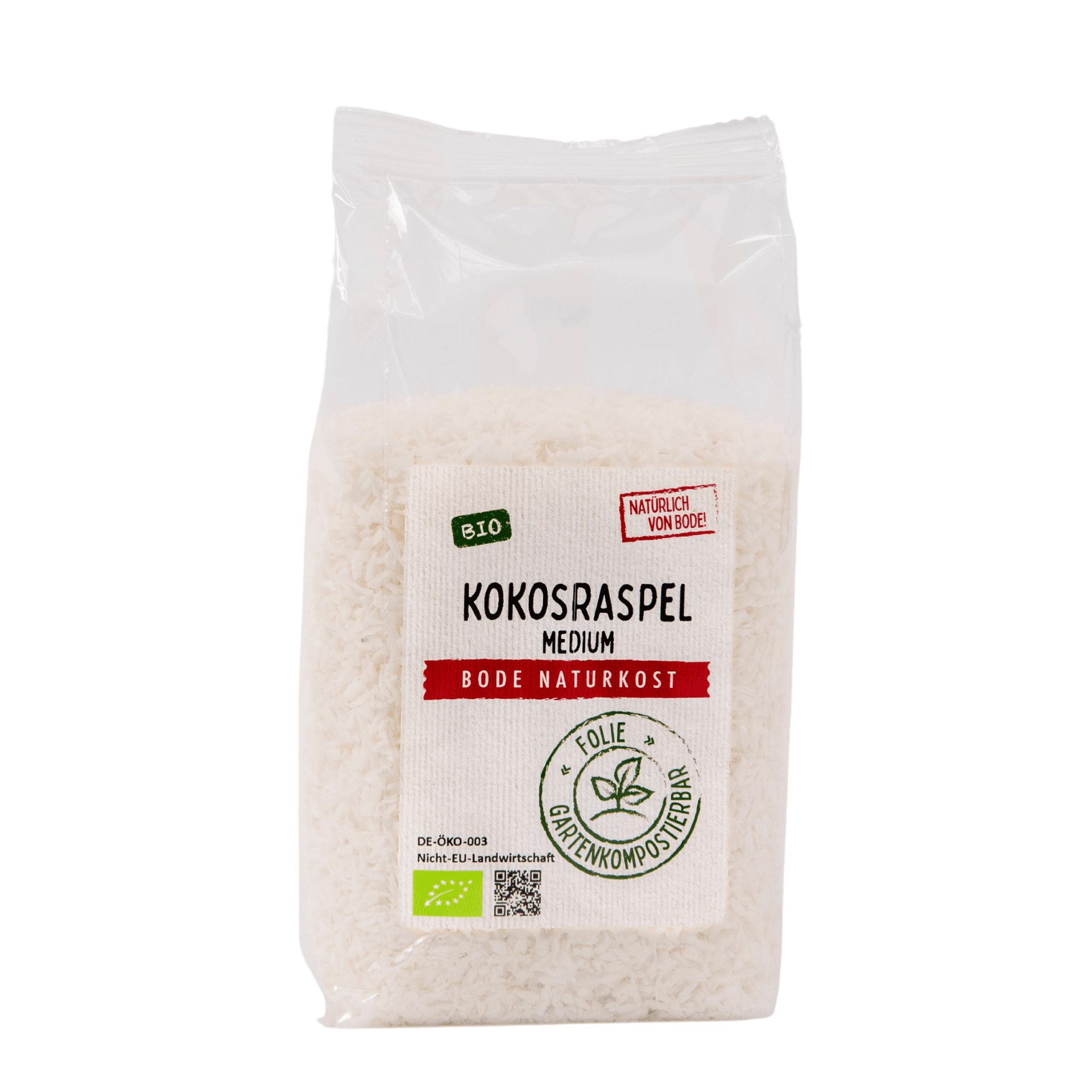 Coco rallado mediano orgánico, bolsa compostable en el jardín 6x200g