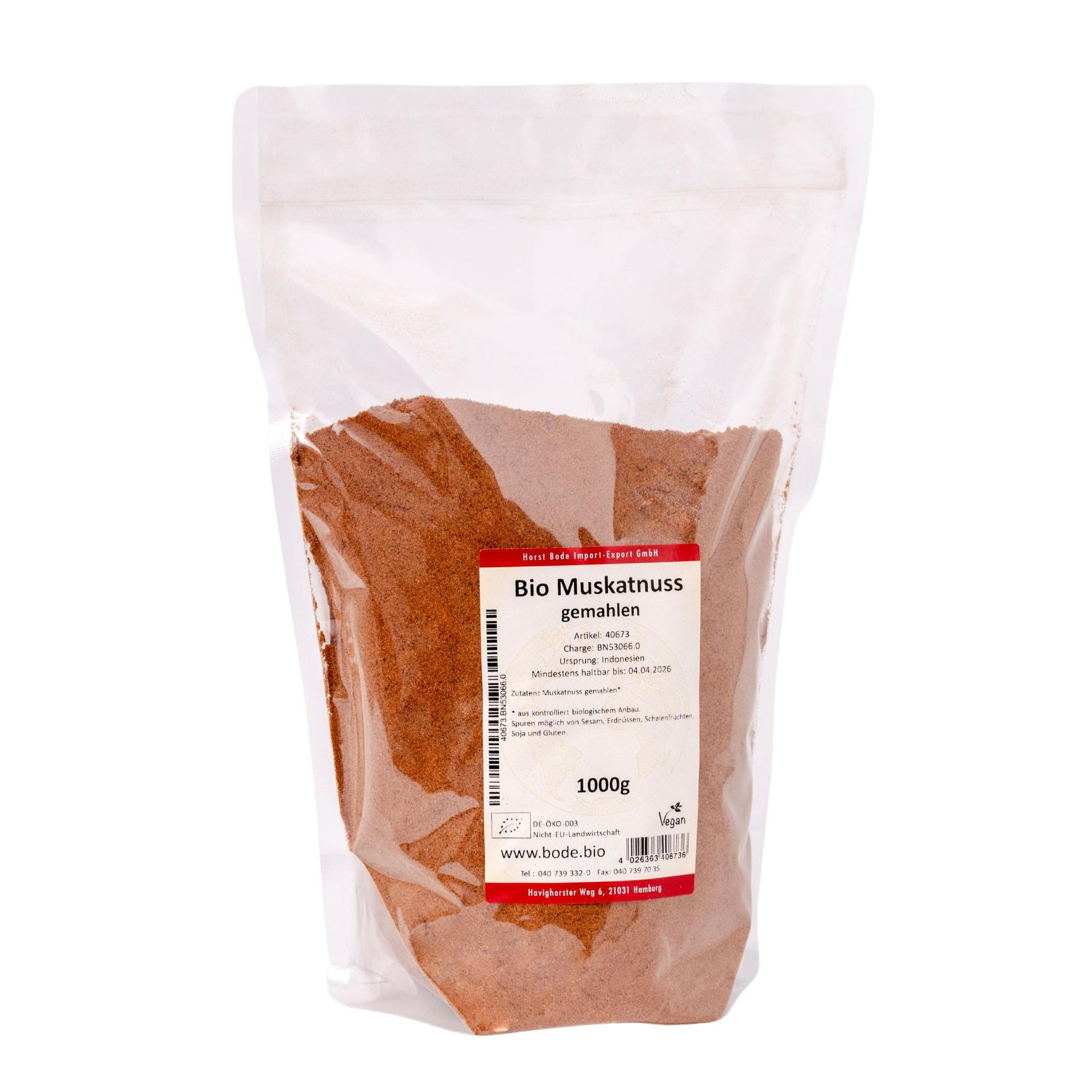 Nuez moscada molida orgánica 1kg