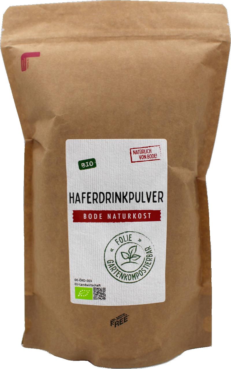 Polvo de bebida de avena orgánica bolsa compostable en el jardín 6x800g