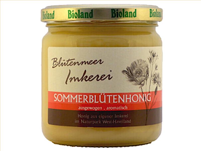 Miel de flores de verano cremosa orgánica Bioland Alemania Mar de flores Colmena 500g