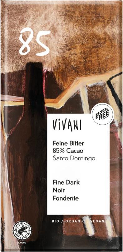 Chocolate de mesa Fino Amargo 85% Orgánico Vivani 10x100g