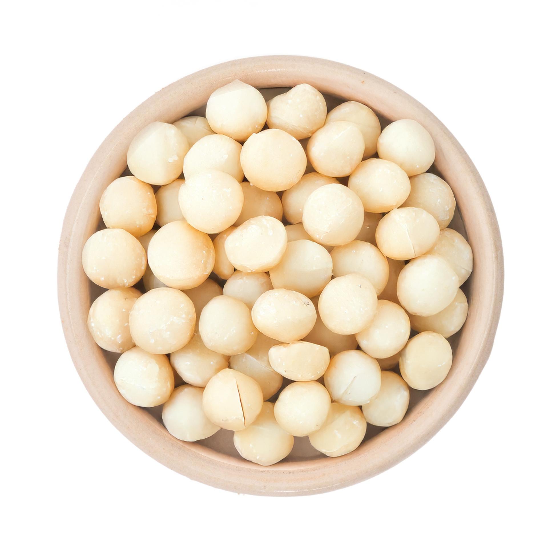 Núcleos de macadamia crudos orgánicos (Estilo 1) 11.34kg