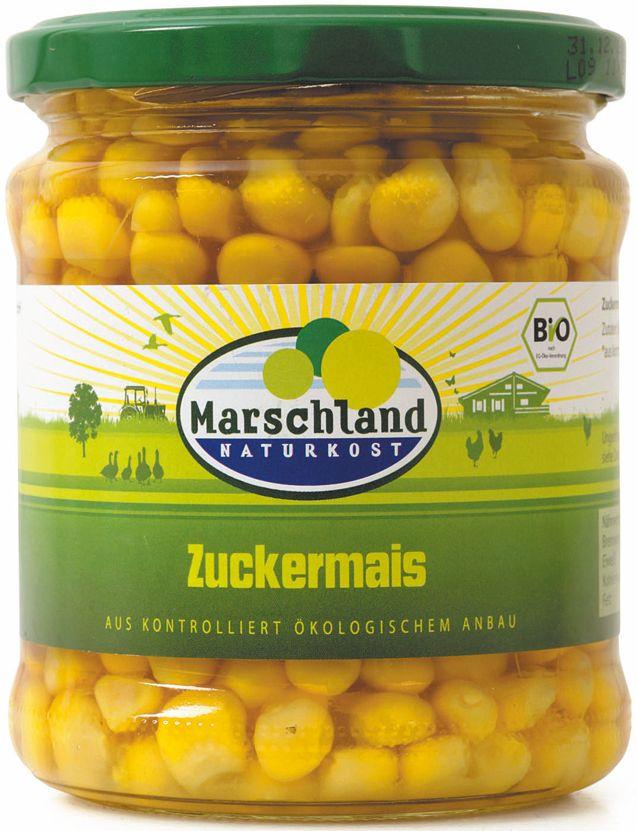 Maíz dulce orgánico de las marismas, cantidad: 6x330g, peso escurrido: 6x220g