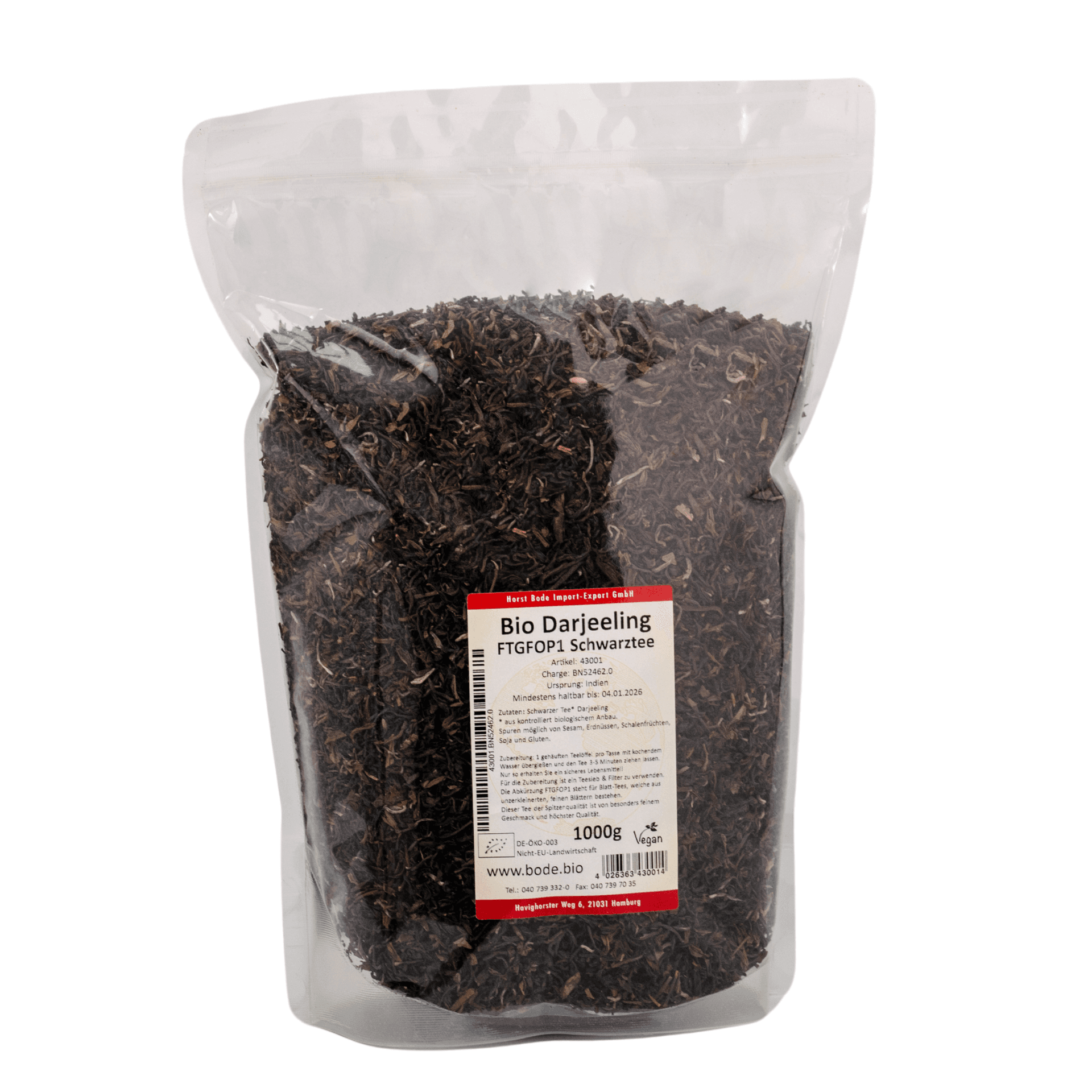 Té negro Darjeeling FTGFOP1 Orgánico 1kg