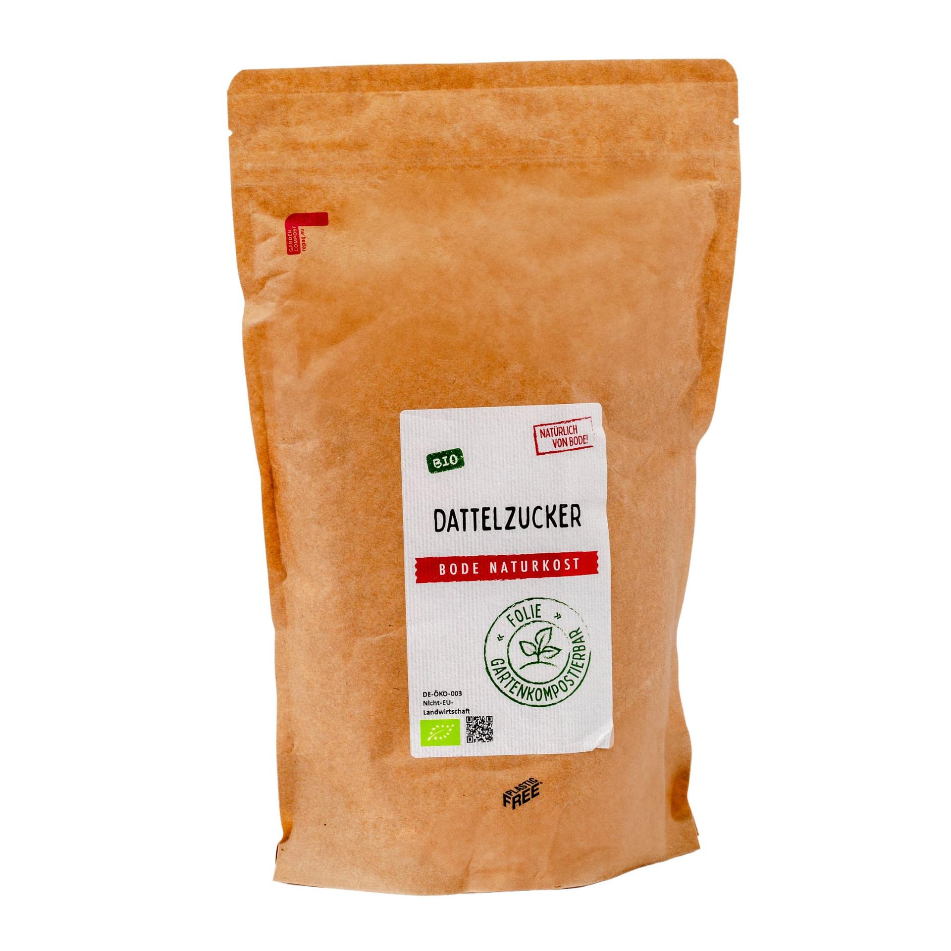 Azúcar de dátiles bio en bolsa compostable de jardín 6x800g