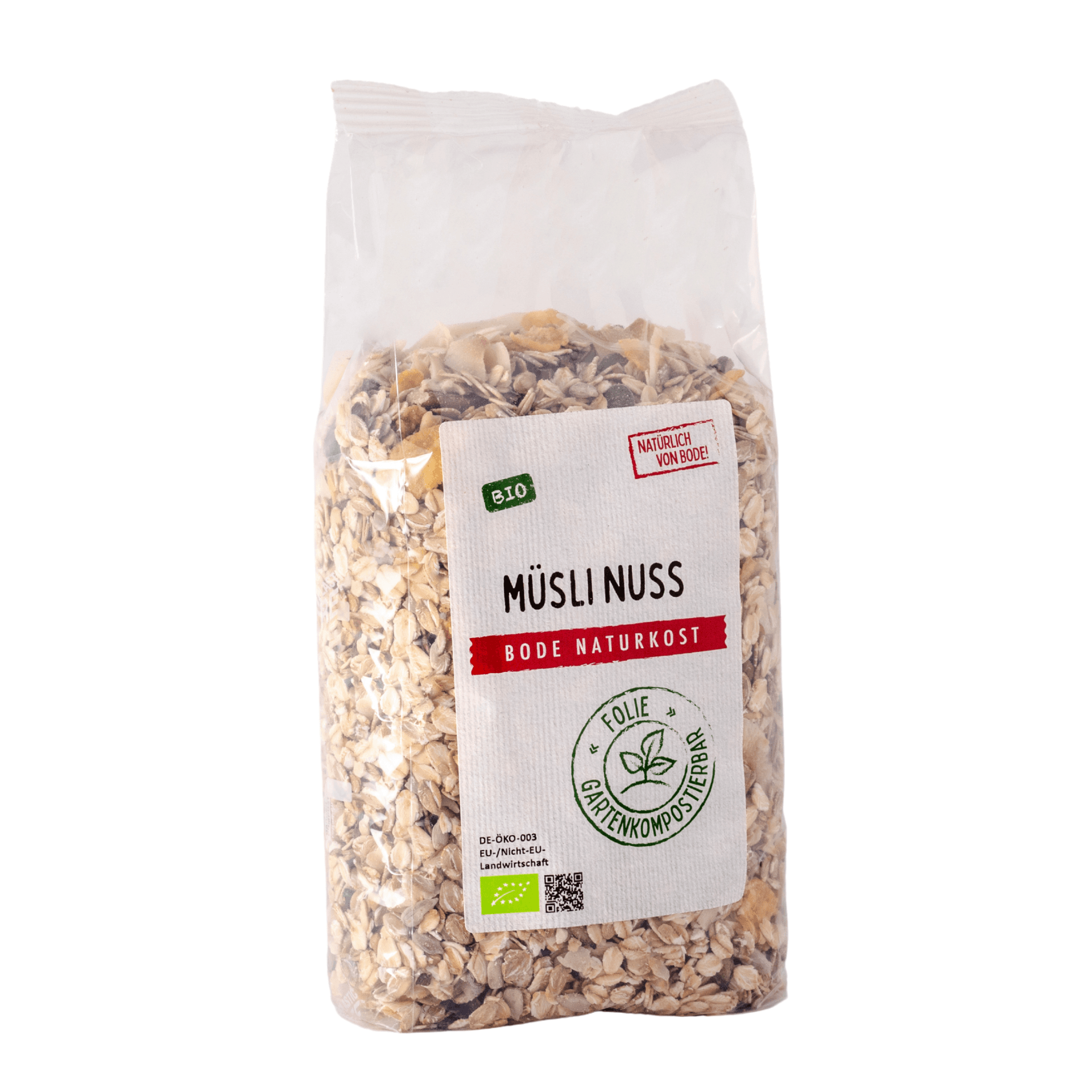 Müsli de Nueces orgánico, bolsa compostable 6x500g