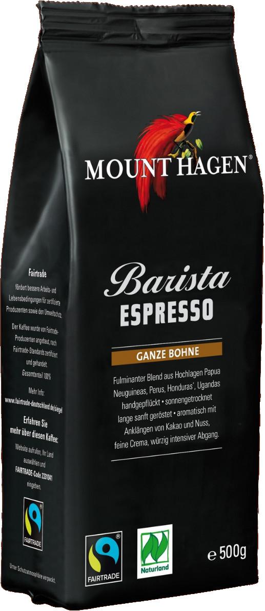 Granos de Espresso Barista Orgánicos Naturland Fairtrade Mount Hagen 6x500g