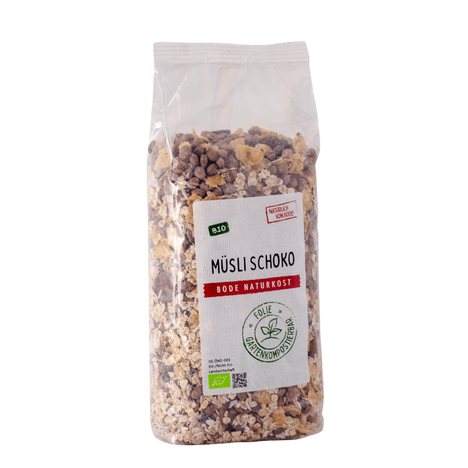 Müsli de Chocolate Orgánico, bolsa compostable 6x500g