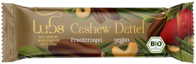 Barra de frutas Cashew-Dattel orgánica Lubs 24x40g